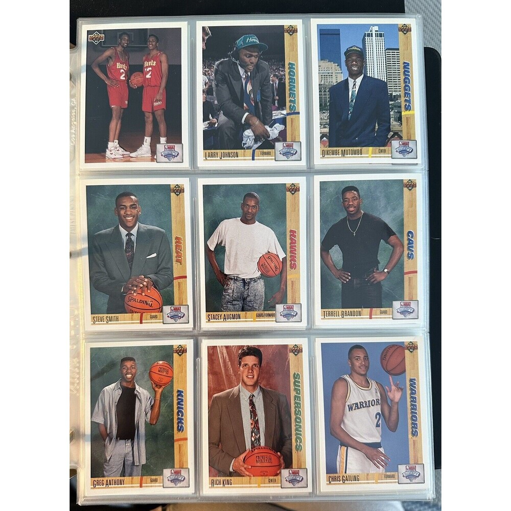 1991-1992 Upper Deck draft picks set #1-21. JOHNSON, MUTOMBO, SMITH ETC. N/MINT